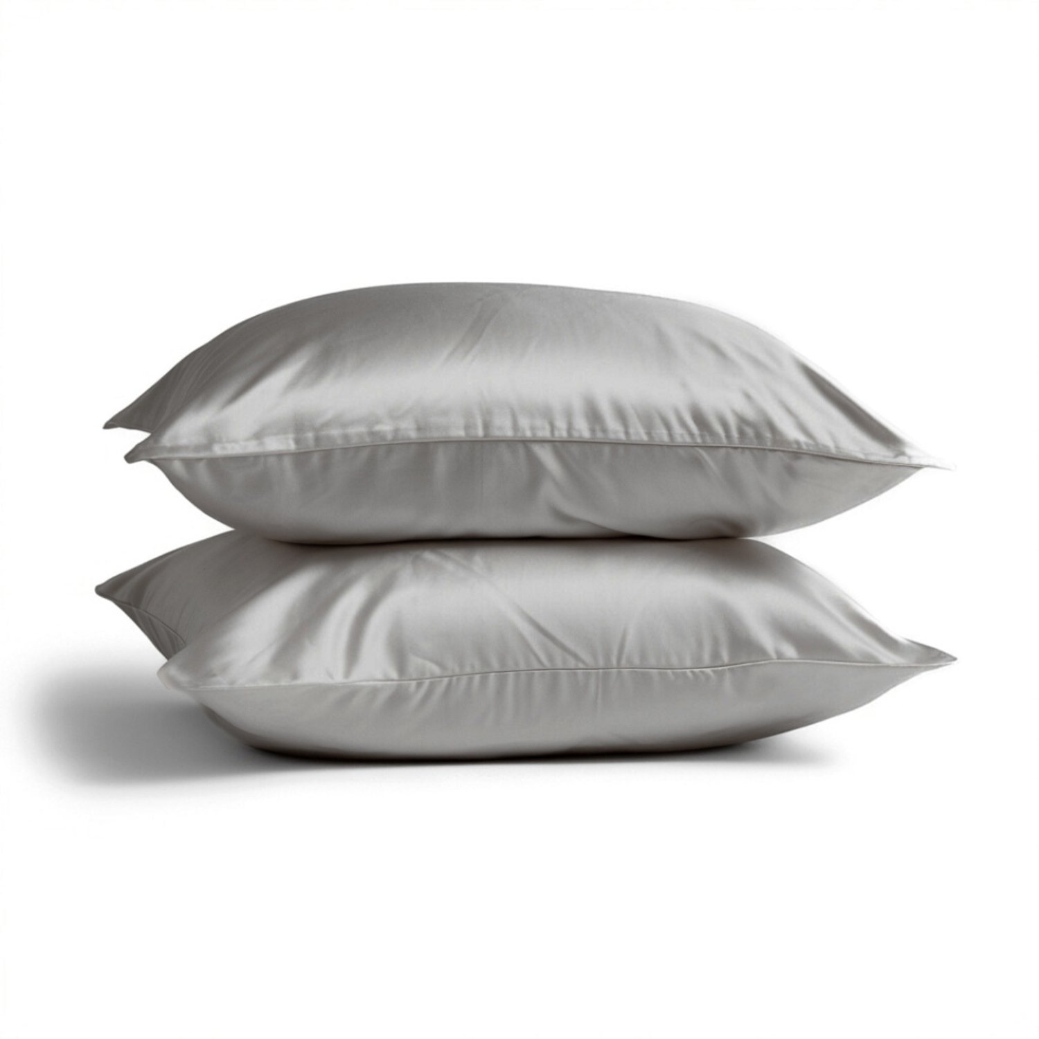 Silk Heaven 2x Zijden Kussensloop 40x80cm Licht Grijs Hotelsluiting 19 Momme - Kussensloop set - Luxe Silk Kussensloop 100% moerbei zijde - Zijde kussensloop - Silk Heaven - 40x80cm / Hotelsluiting Lichtgrijs