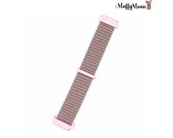 MuffyMouse D8 Horlogebandje – Smartwatch Bandje voor GPS Horloge Kind – Kinder Smartwatch – Geweven – Roze