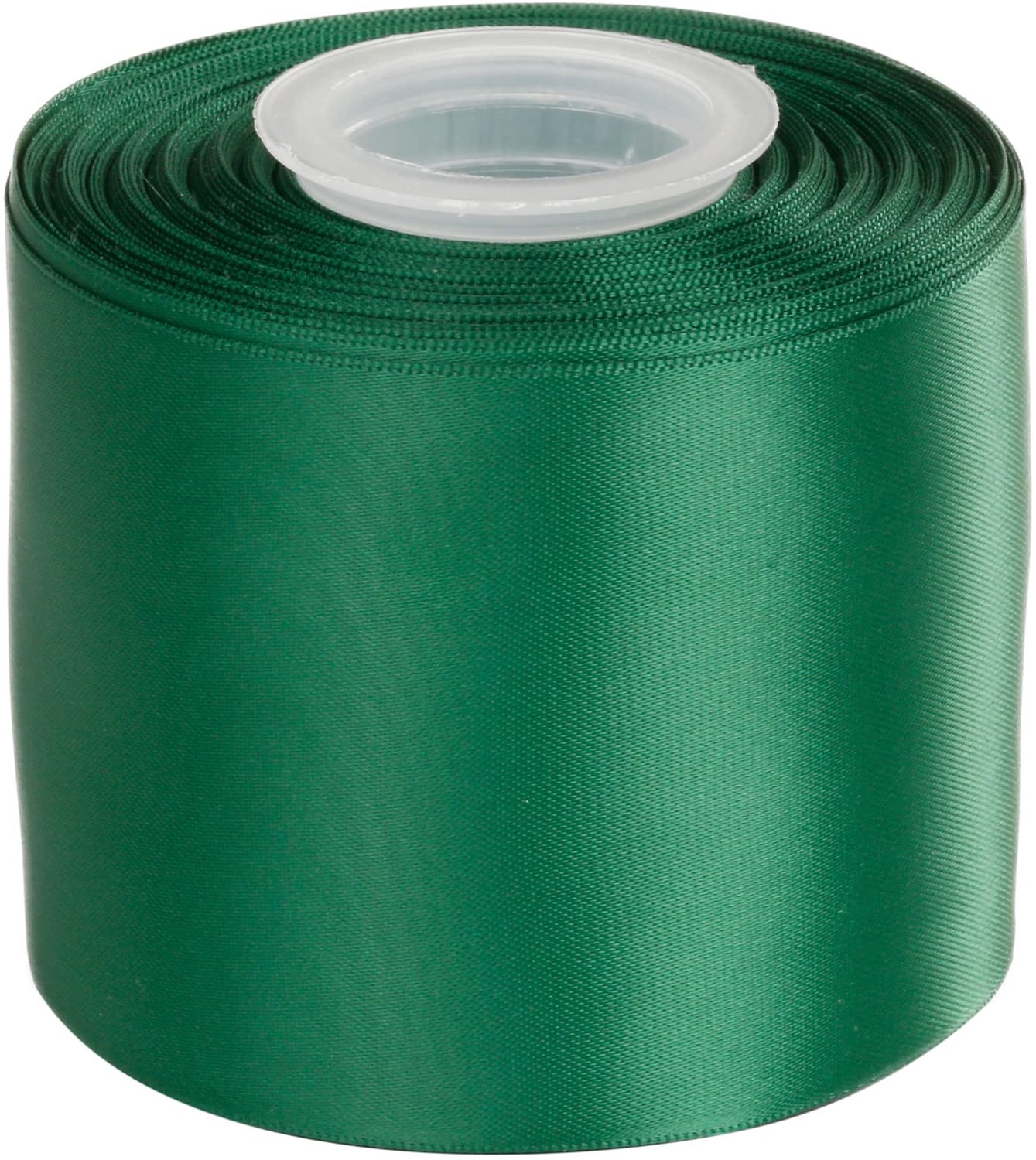 Satijnen lint - 75 mm breed - 22 meter - Bosgroen