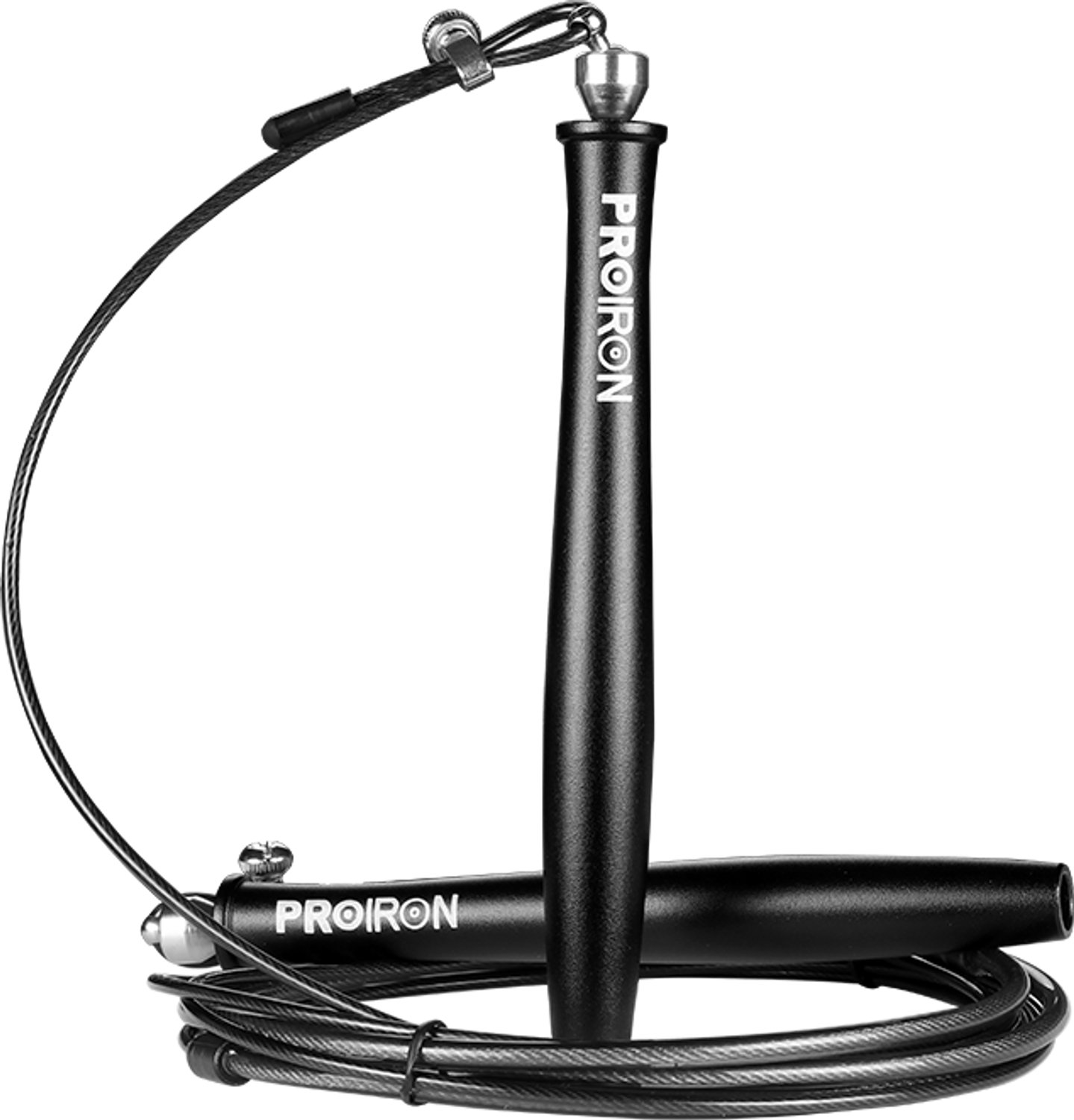 PROIRON Speed Rope - 3 m - Aluminium Handgrepen - Met Reservekabel - Zwart