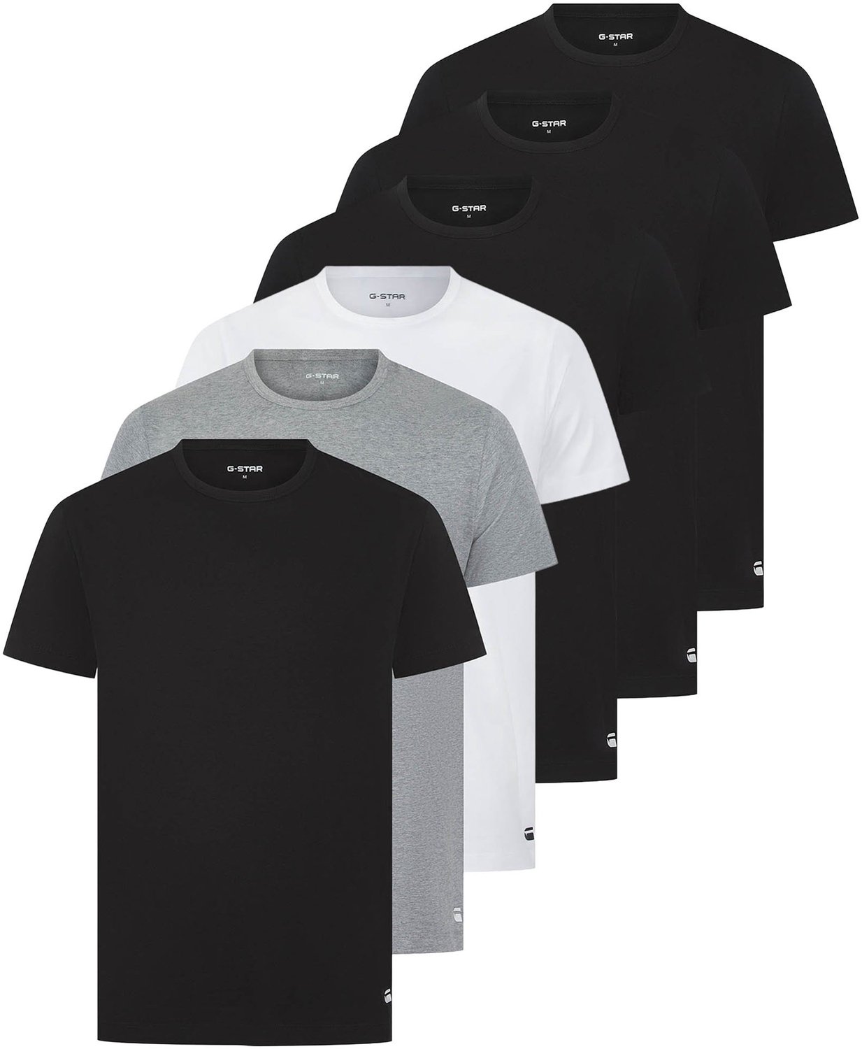 G-STAR T-shirt COVE T-Shirt 6-pack Set van 6 Zwart