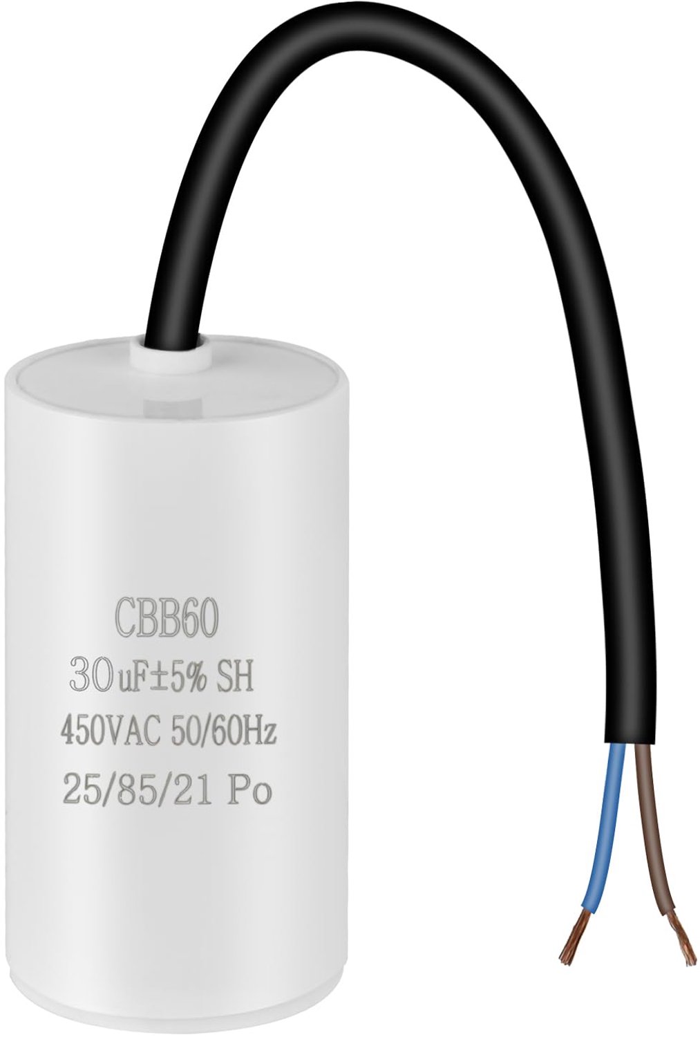 Startcondensator 30μF 450V - CBB60 - Met draad