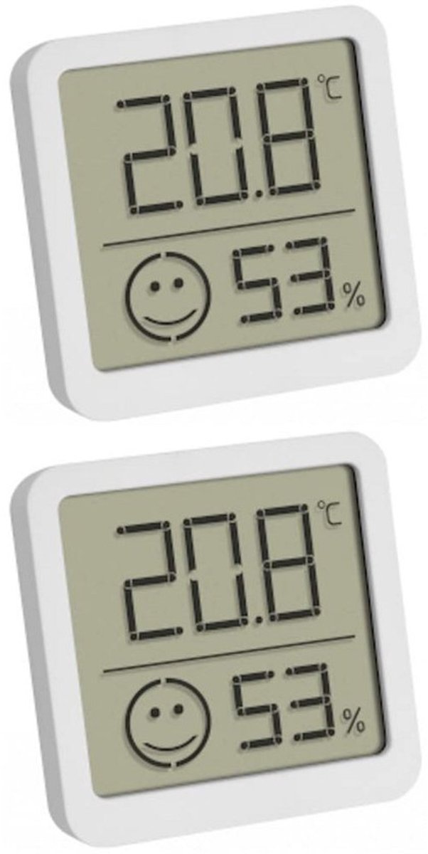Set van 2 Digitale Thermo-hygrometers voor Binnenklimaat Meting en Comfortzone Indicator