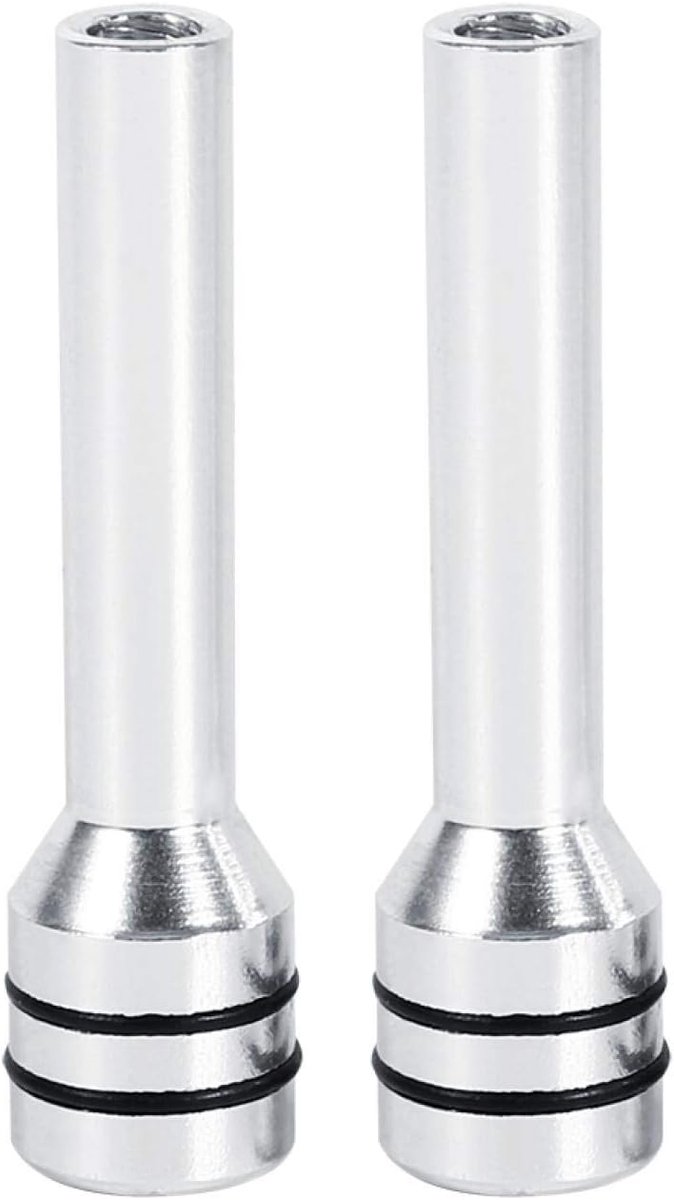 Autodeurvergrendelingsafdekking, 2 stuks, aluminium, binnendeurslot, deurvergrendelingspen, pinnen, afdekking, universeel, auto, vrachtwagen (zilver)