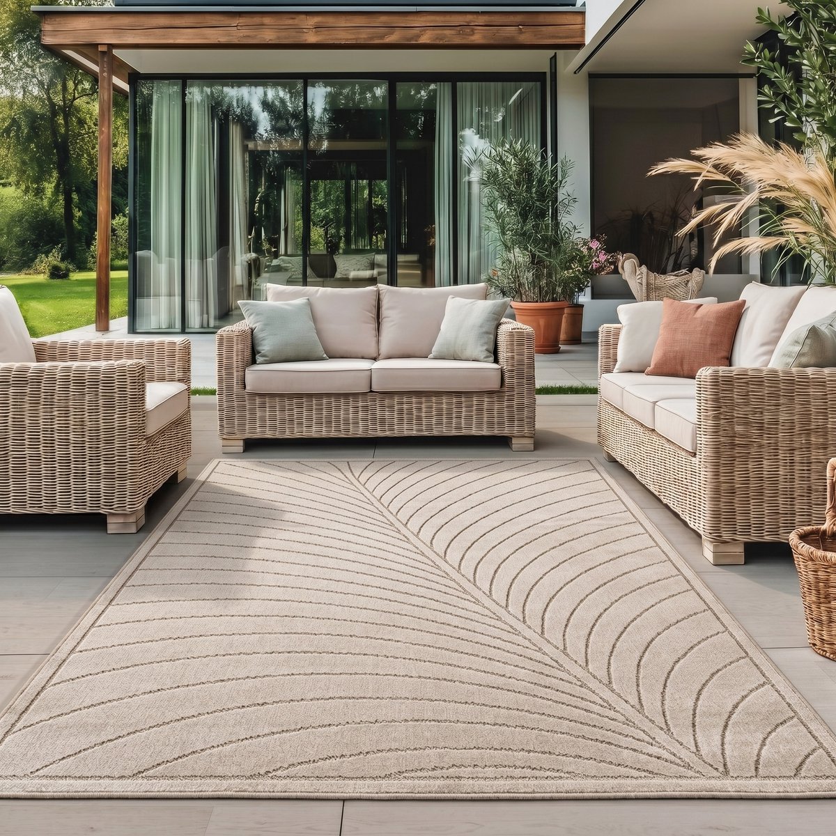 Moonay Zenji Raku - Vloerkleed laagpolig - Japandi - Beige - 240 x 340 cm