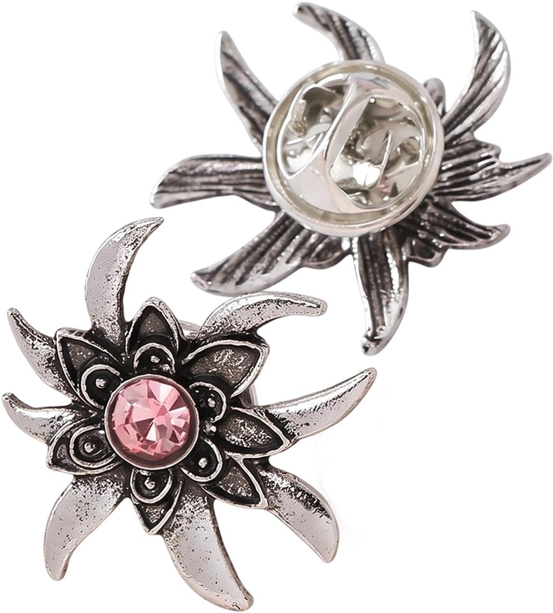 1 stuks edelweiss broche roze | hoedpin klederdrachtspeld voor dirndl & hoed, traditioneel Alpendesign als stijlvol accessoire voor Oktoberfest en weideoutfit