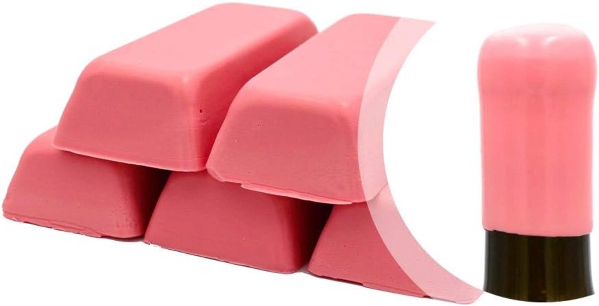 verpakking schellak roze 500 g of zachte zegelwas voor het verzegelen van wijnflessen, bier, jenever en likeuren (roze-01)