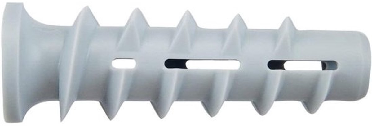 Cellenbetonanker Kunststof - Plug Turbo Anker - Bevestigen Wanddecoratie - Spiraalvormige Buitendraad - 25 stuks - Grijs