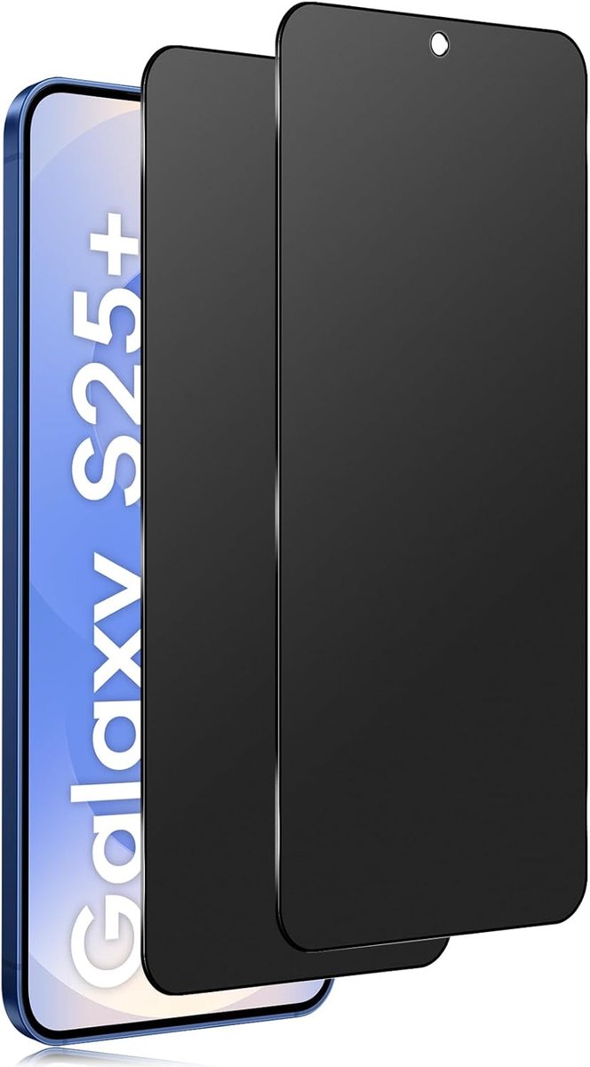 displaybeschermfolie voor Samsung Galaxy S25+/S25 Plus 5G [2 stuks], 9H, anti-vingerafdruk en niet-verblindend, anti-spion, gehard glas