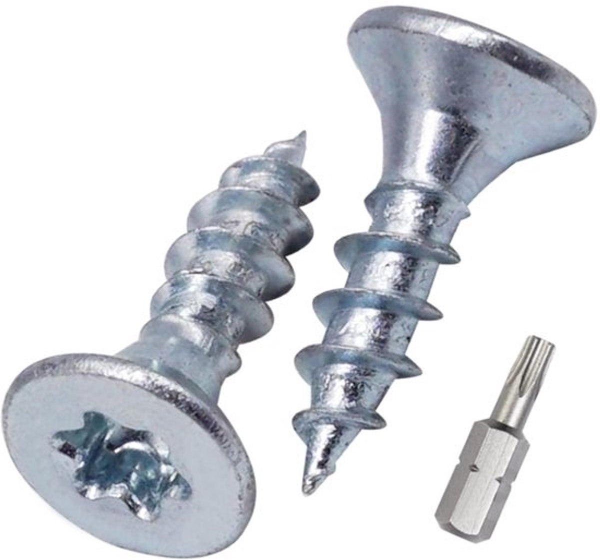 1000x Verzinkte Houtschroeven 4.5x16 mm met Torxkop - Spaanplaatschroeven met Volledige Schroefdraad