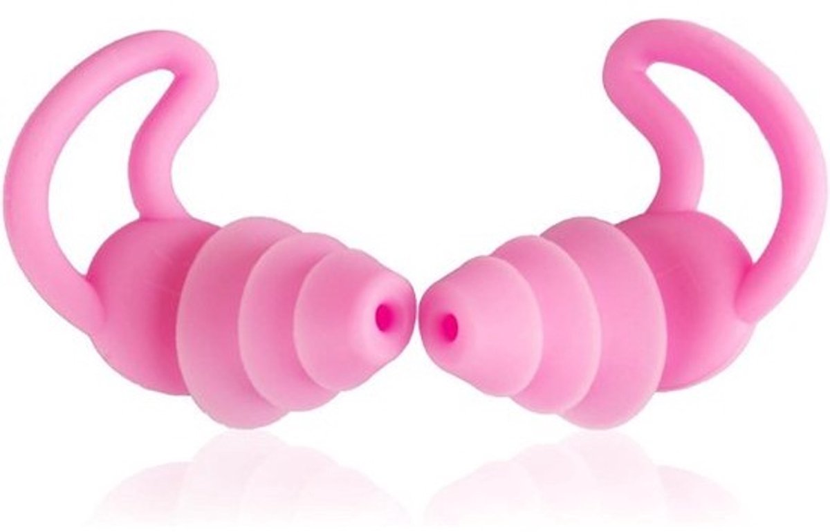 Siliconen Oordopjes - Slaapoordopjes Zwemdoppen - Geluidsisolatie - Haaienvin ontwerp - 37 dB - Roze