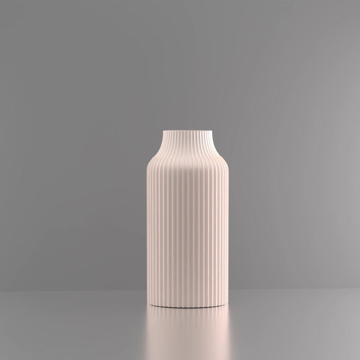 3d-gezellig Harmonie - Vaas - Creme (Ivory) - Maat 25 cm - 100% gerecycled PLA (bioplastic)