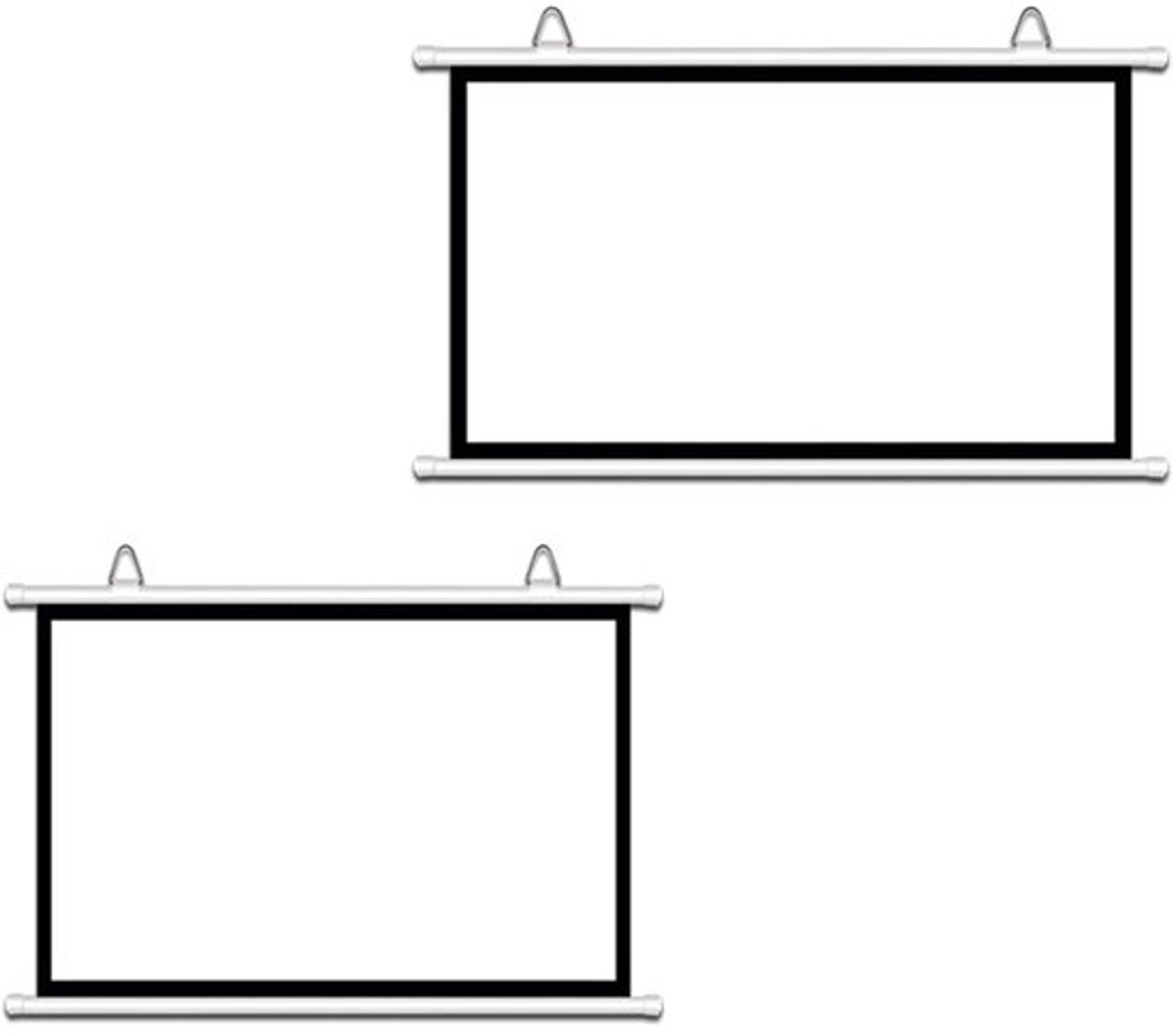 Projectiescherm - Haakscherm - Filmavond Thuis - Kreukvrij - 60 inch - Wit