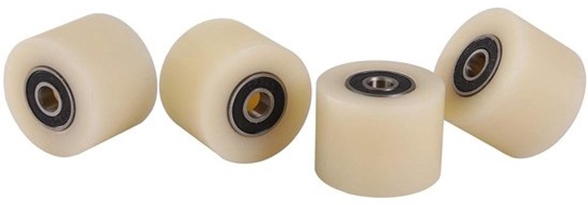 Nylon Wielen - Geleidingswielen Schuifdeuren - Materiaaltransport - Gemaakt in EU - 40 mm - Wit