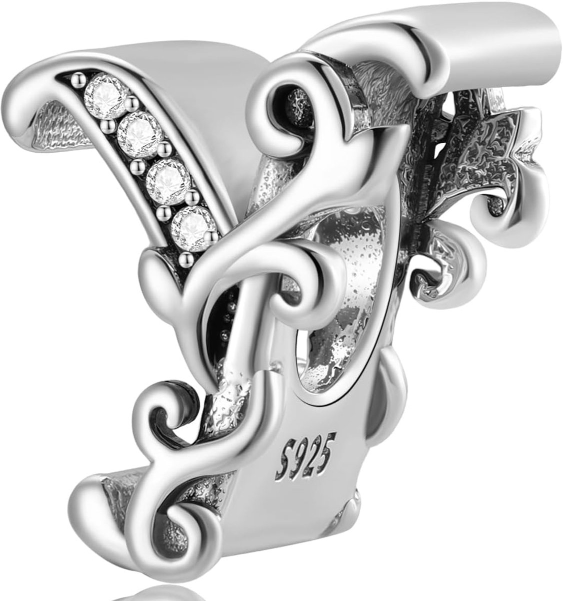 X240 Charm hanger dames letter A-Z voor armband 925 sterling zilver bedels geschikt voor Pandora armband en halsketting, compatibel met Europese armbanden voor vrouwen meisjes