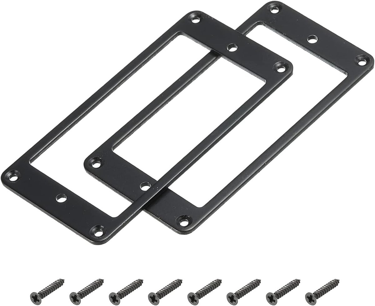 Plastic Pickup Ring Gitaar Pickup Montage Frame Ring met Schroeven voor Elektrische Gitaar Zwart 1 Set