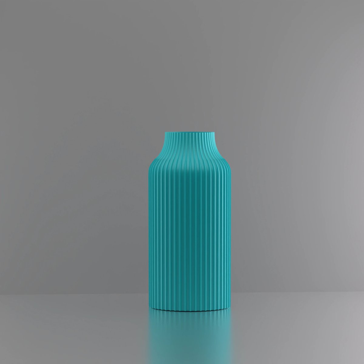 3d-gezellig Harmonie - Vaas - Turkooise - Maat 25 cm - 100% gerecycled PLA (bioplastic)
