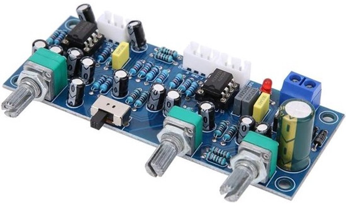 Voorversterkerbord 2.1 Kanaals - Subwoofer Versterker - Muziek Luisteren - Dubbele NE5532 Chip - 10 x 6 x 3 cm