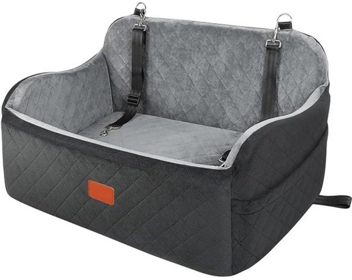 Autostoeltje voor Honden - Huisdier Stoelverhoger - Veilig Reizen - Verhoogd Zicht - 3 kg - Donkergrijs