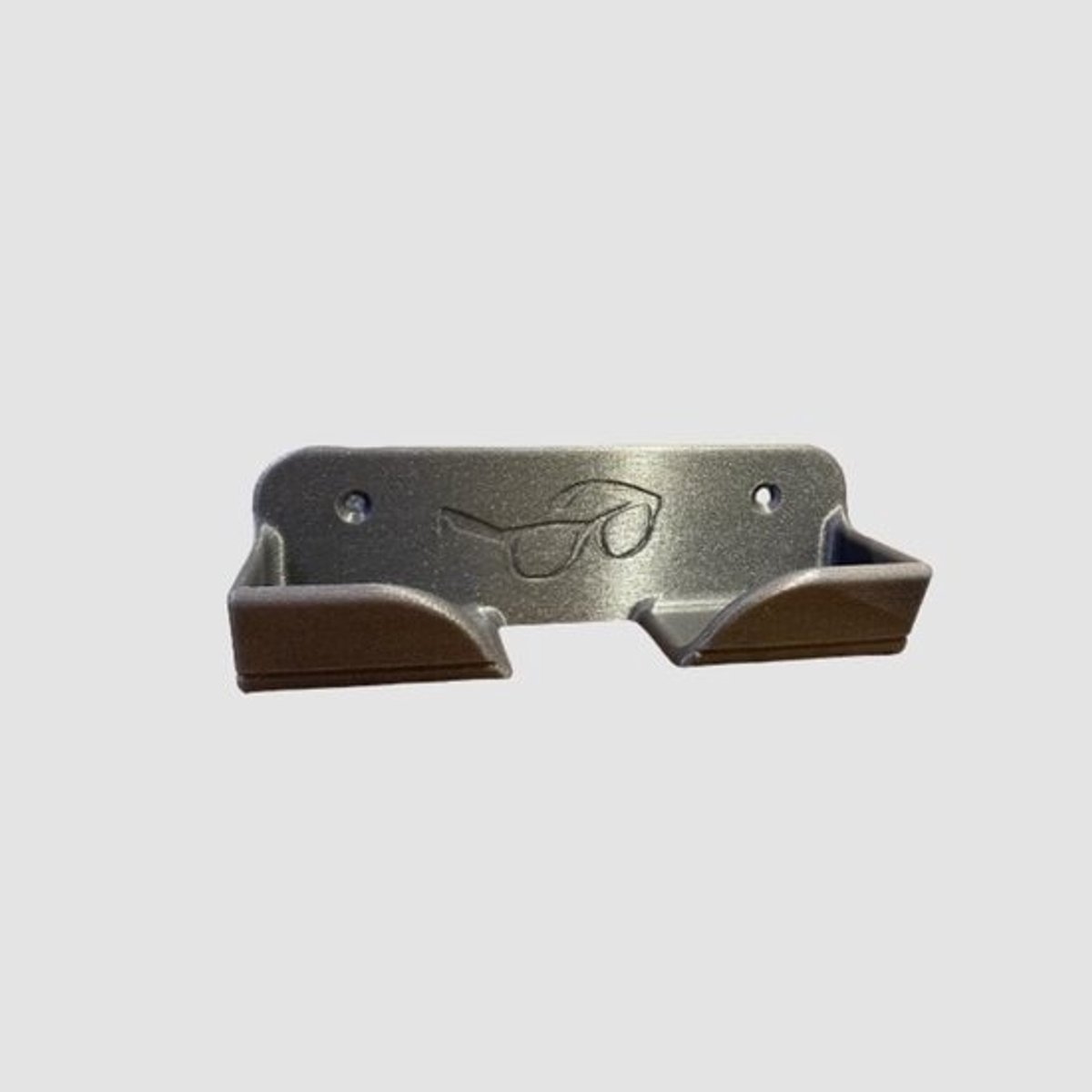 Brillenhouder Camper - Universele Houder - Veilig Opbergen - 3D Geprint - 16x5x4 cm - Zilvergrijs Metallic