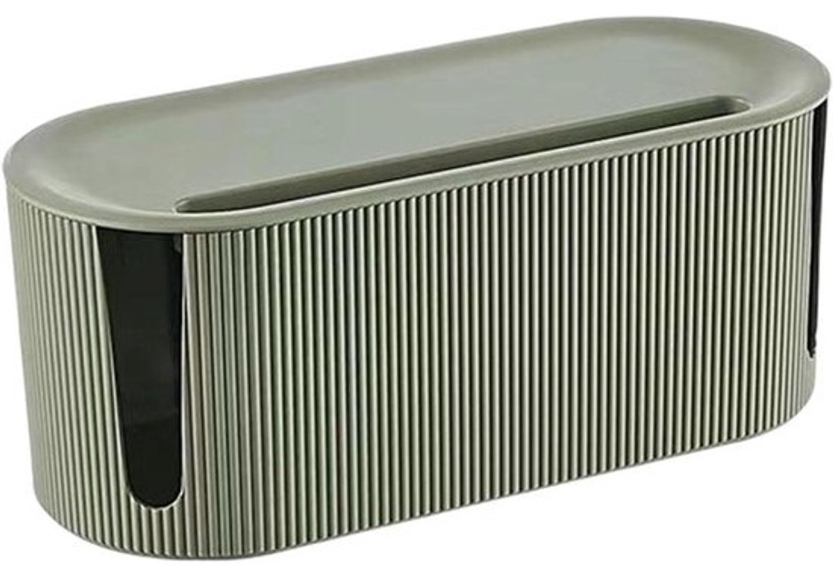 Kabel Opbergdoos - Stekkerdoos Organizer - Ruimte Organiseren - Grote Capaciteit - 31 cm - Groen