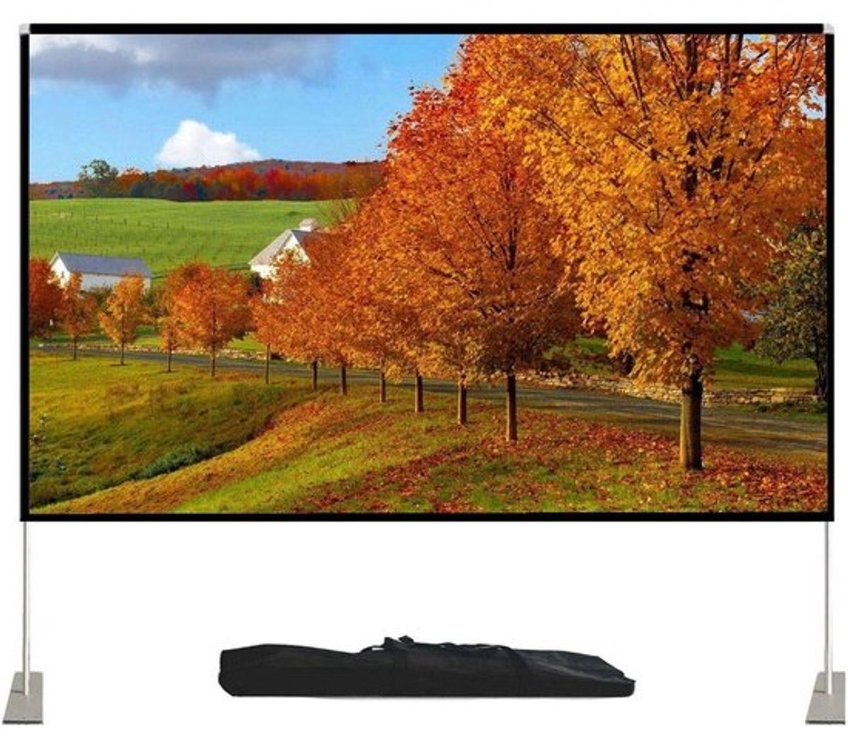 Projectiescherm - Filmscherm Beamer - Home Cinema - Kreukvrij HD Beeld - Tot 120 Inch - Wit