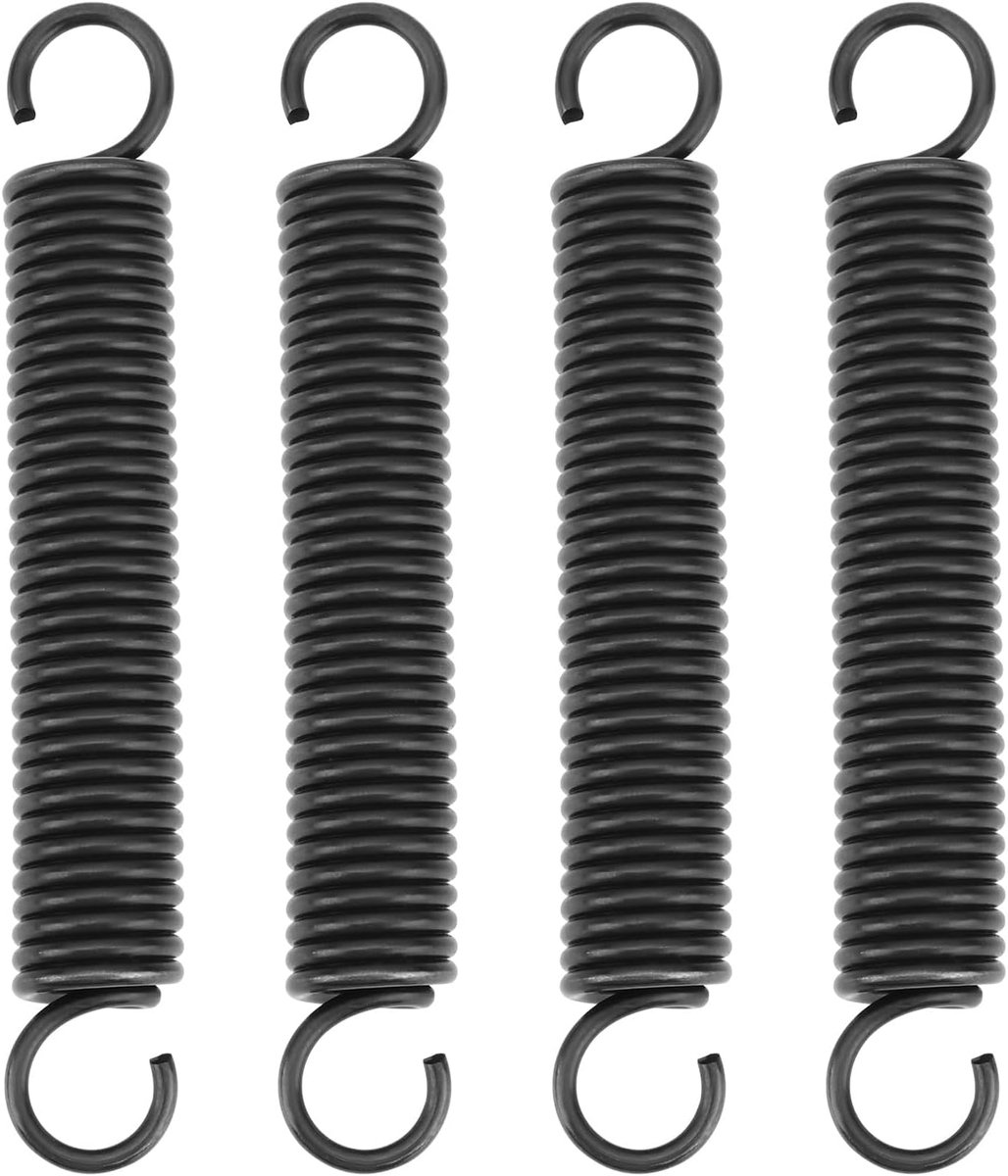 4 Stks Verlenging Lente Vervanging Deel 95mm Veer Staal Dual Haak Spanning Lente Geschikt voor Lift Top Salontafel DIY Thuis Reparatie Zwart