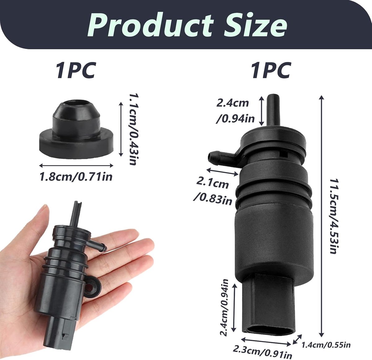 ijspomp, reinigingswaterpomp, compatibel met modellen E92 E91 E90 E88 E87 E82, referenties OE 67128362154 67128377612, gemaakt van robuust ABS, essentiële accessoires voor auto