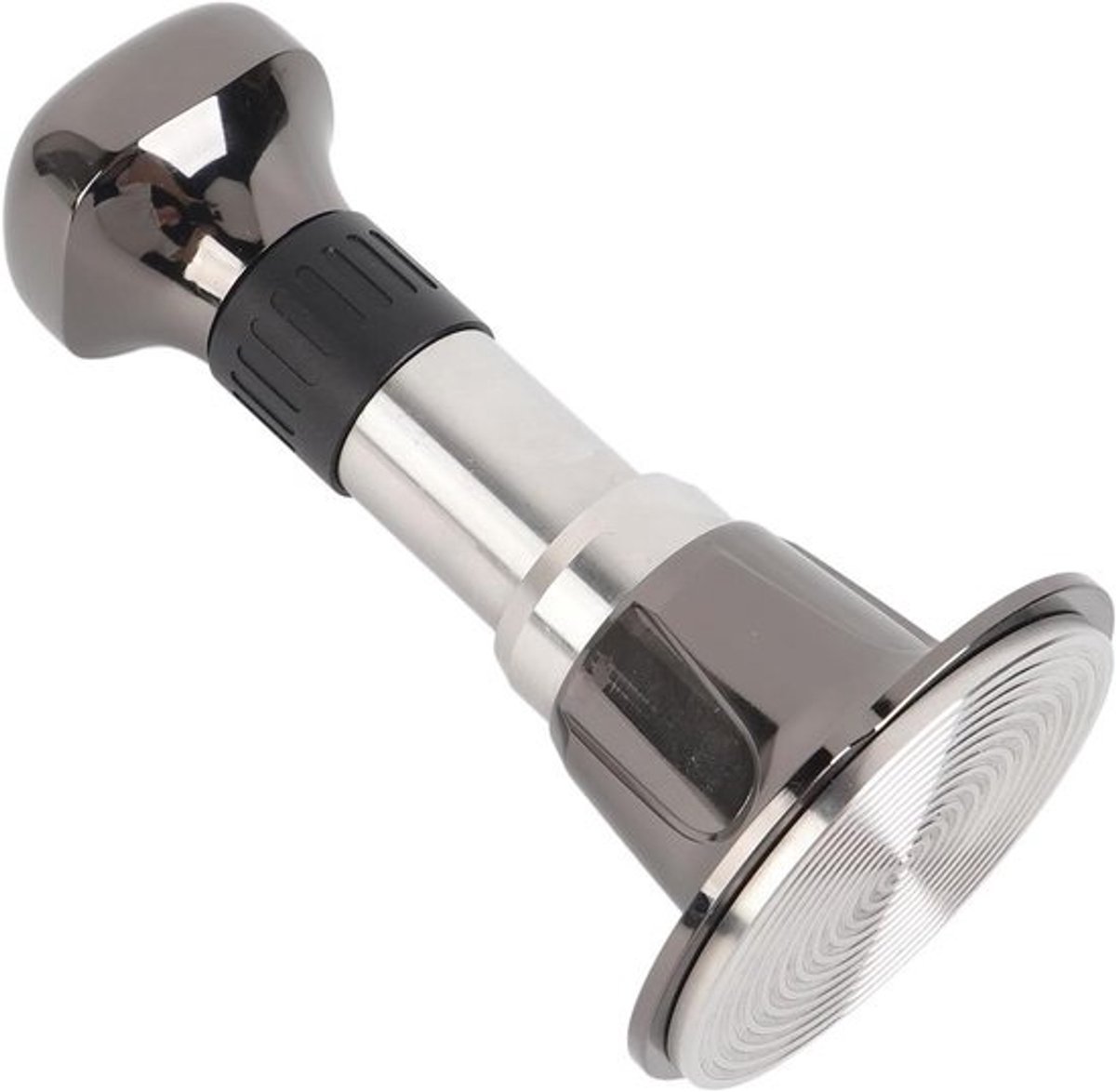 Koffie Tamper - Koffiepers Accessoire - Espresso Bereiden - Ergonomische Handgreep - 5.8 cm Breed - Zilver