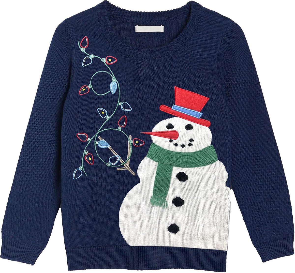 Kersttrui voor kinderen | Christmas Sweater | Kerstcadeau | Jongens en Meisjes | unisex | Sneeuwpop | Blauw (DE/NL/SE/PL, Numeriek, 134, Regular, Blue)