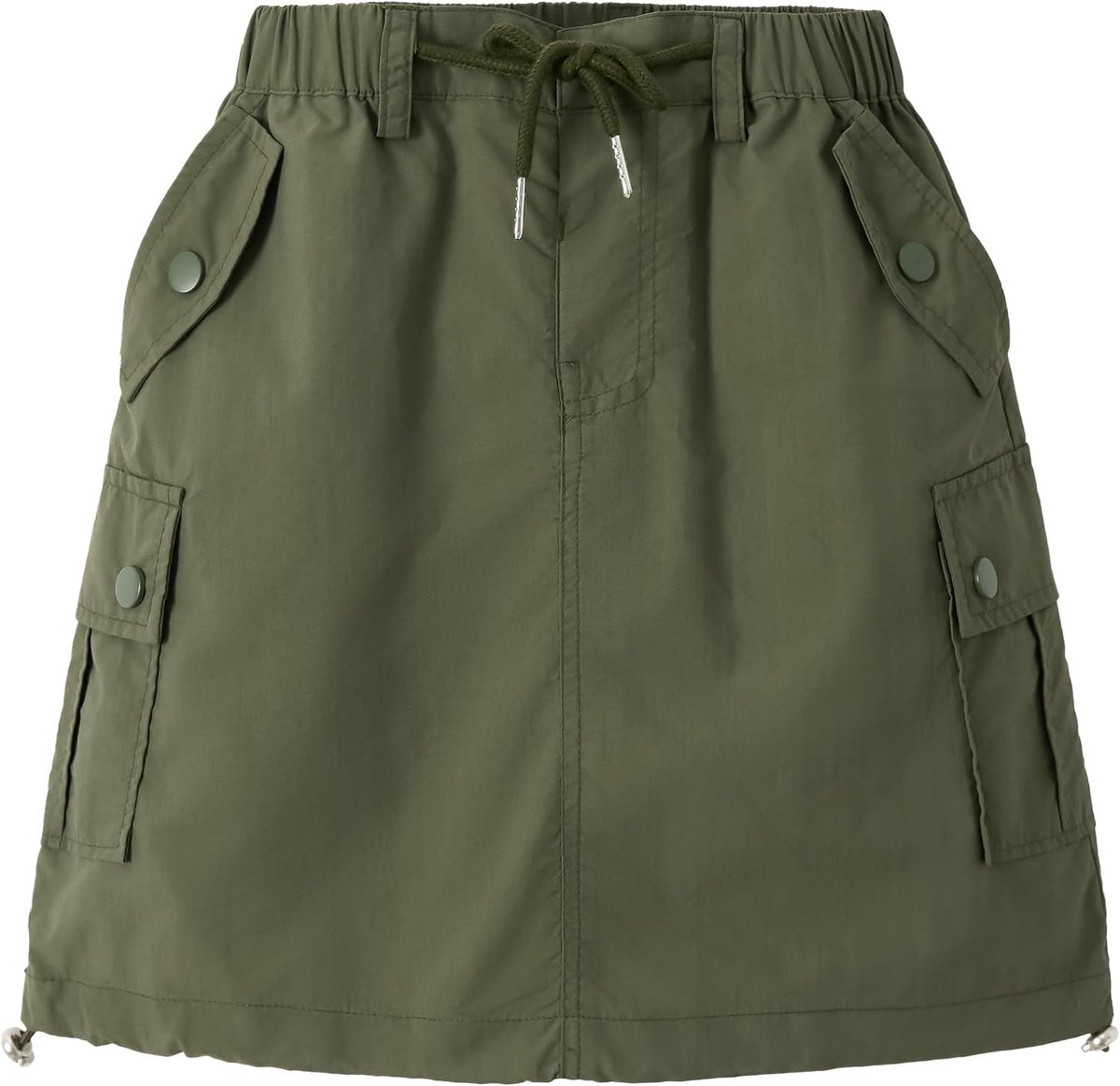 Rokken voor meisjes, binnenshorts met zakken, verstelbare parachute, cargo-sportrok met elastische tailleband