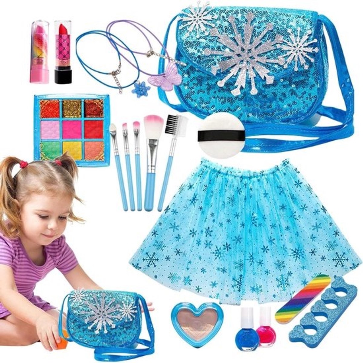 Nep Make-up Speelset - Kinder Make-up Speelgoed - Fantasie Spel - Wasbaar En Draagbaar
