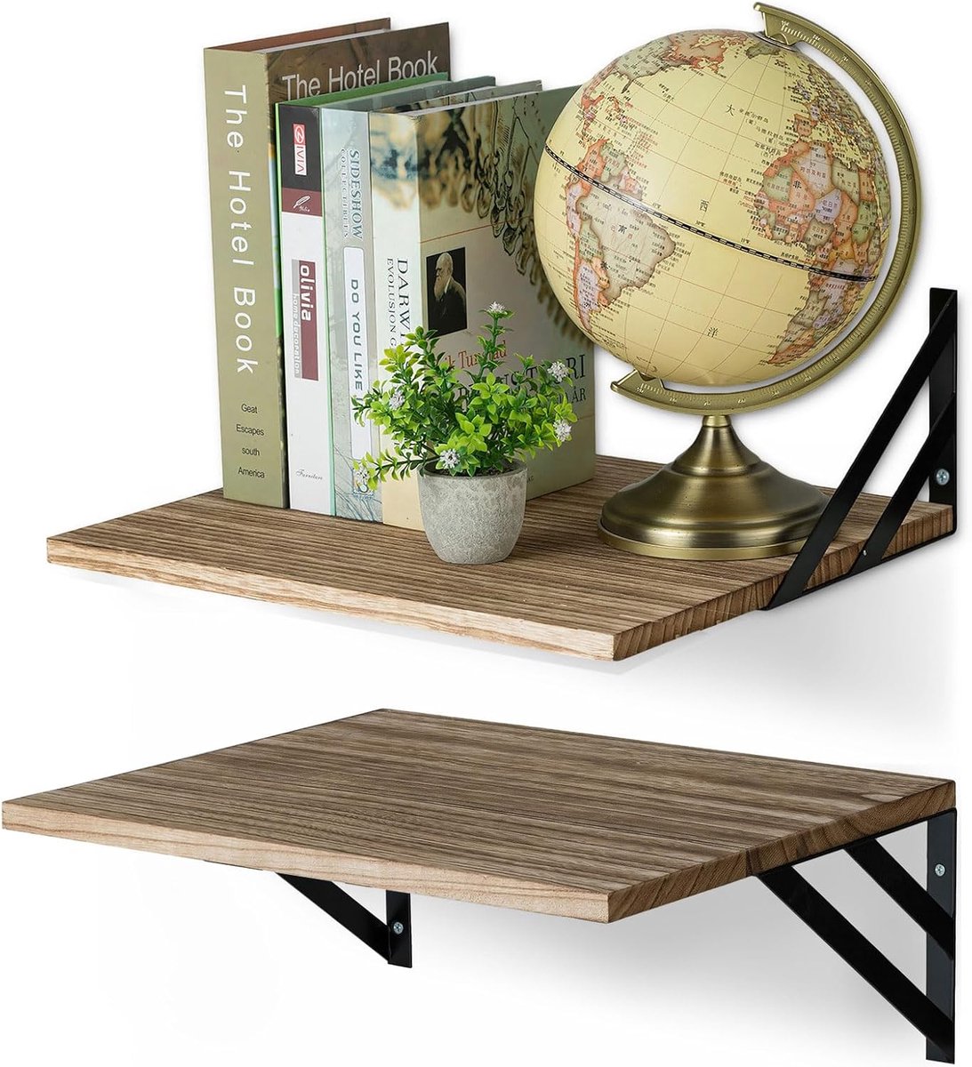 30 cm diep wandrek hout: rustieke 40 cm brede planken voor muren, houten rek voor keuken, badkamer, woonkamer, groot zwevend rek voor routers, boeken, luidsprekers, mediaspelers