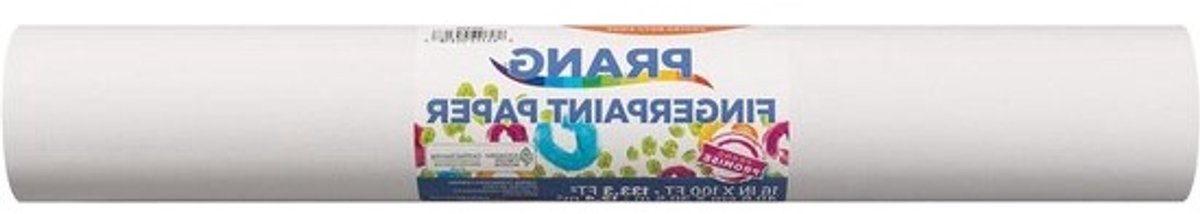 Gecoate Papierrol - Vingerverf Papier - Creatief Knutselen - Niet-absorberend - 16x100 voet - Wit