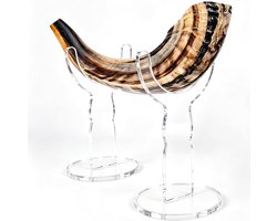 Stand tafelblad ramhoorn houder mobiele Shofar Display Plank Shofar opbergrek desktop hoorn basisstandaard decoratieve Shofar accessoire Ramhoorn instrument bodemstandaard (transparant)