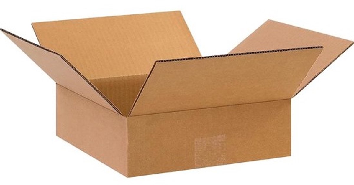 Platte Verzenddozen - Kartonnen Dozen Plat - Platte Producten Verzenden - Ideale Pasvorm - 25x25x7 cm - Kraft