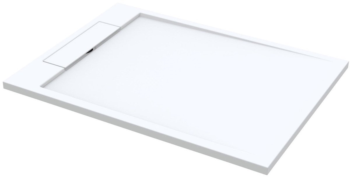 Sanitado Elements Decent Douchebak Mat Wit 140x100cm Solid Surface
