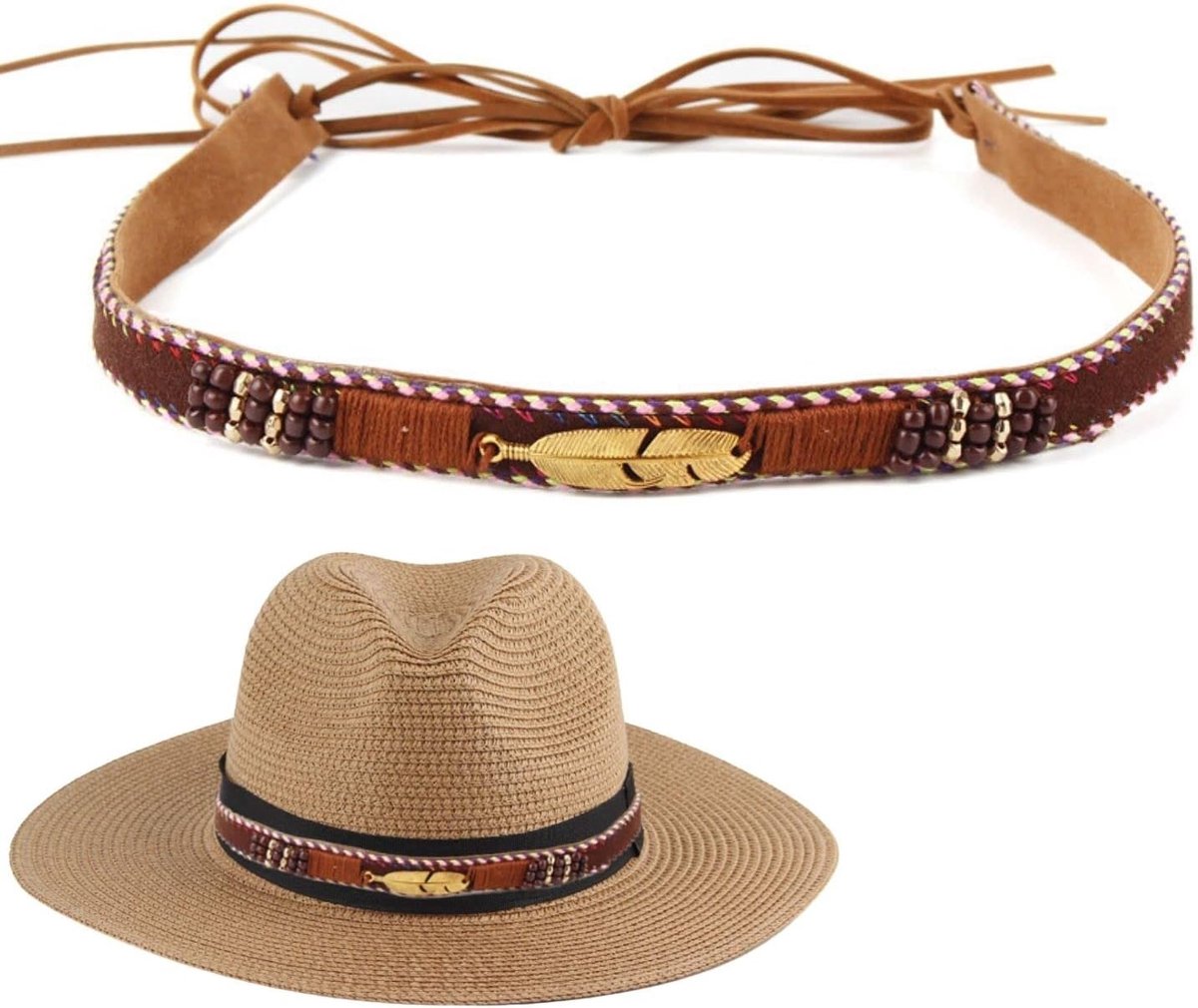 Hutband voor buiten, cowboyhoed, westernhoedband voor heren, verstelbare hoedband voor cowboyhoed, hoedband van kunstleer