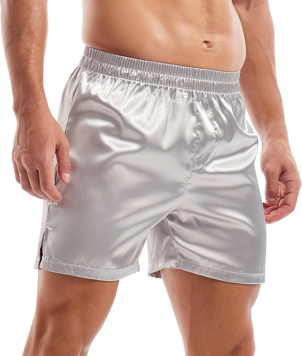 Coulee Satijnen slaapshorts heren nachtkleding boxershorts