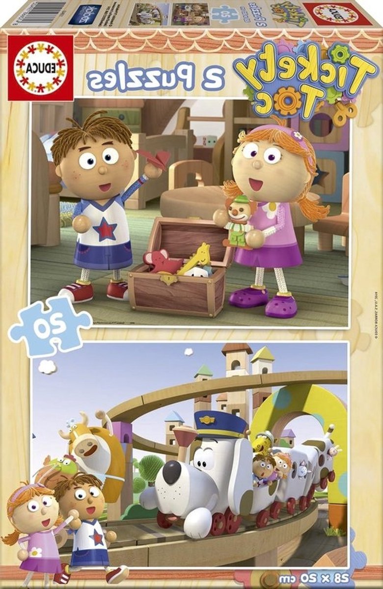 Tickety Toc Puzzels - Kinderpuzzels Legpuzzels - Kinderen Spelenderwijs Leren - Grote Stukken - 2 x 20 Stukjes - Multicolor