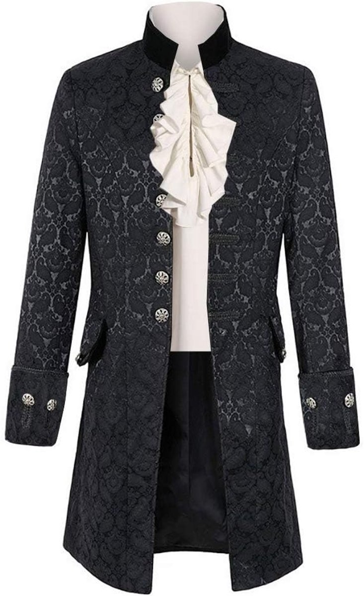 Steampunk rokmantel voor heren, smoking, victoriaans, renaissance, piraat, viking-kostuum, gothic, middeleeuwse jas