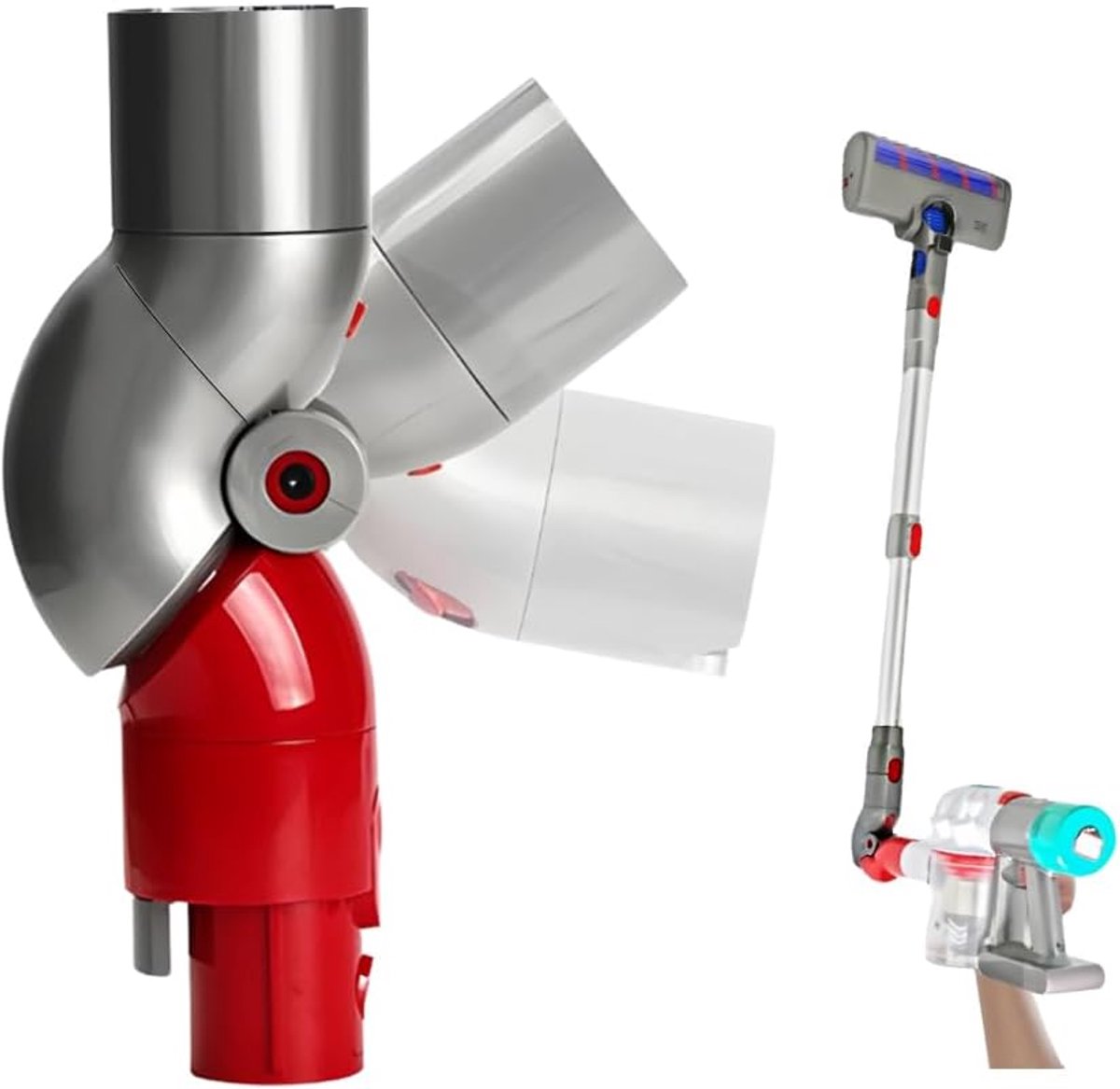 adapter voor stofzuiger V7, V8, V10, V11, V15, verborgen hoekadapter voor gewricht, flexibele adapter, snelsluiting, stofzuigeraccessoires voor het reinigen