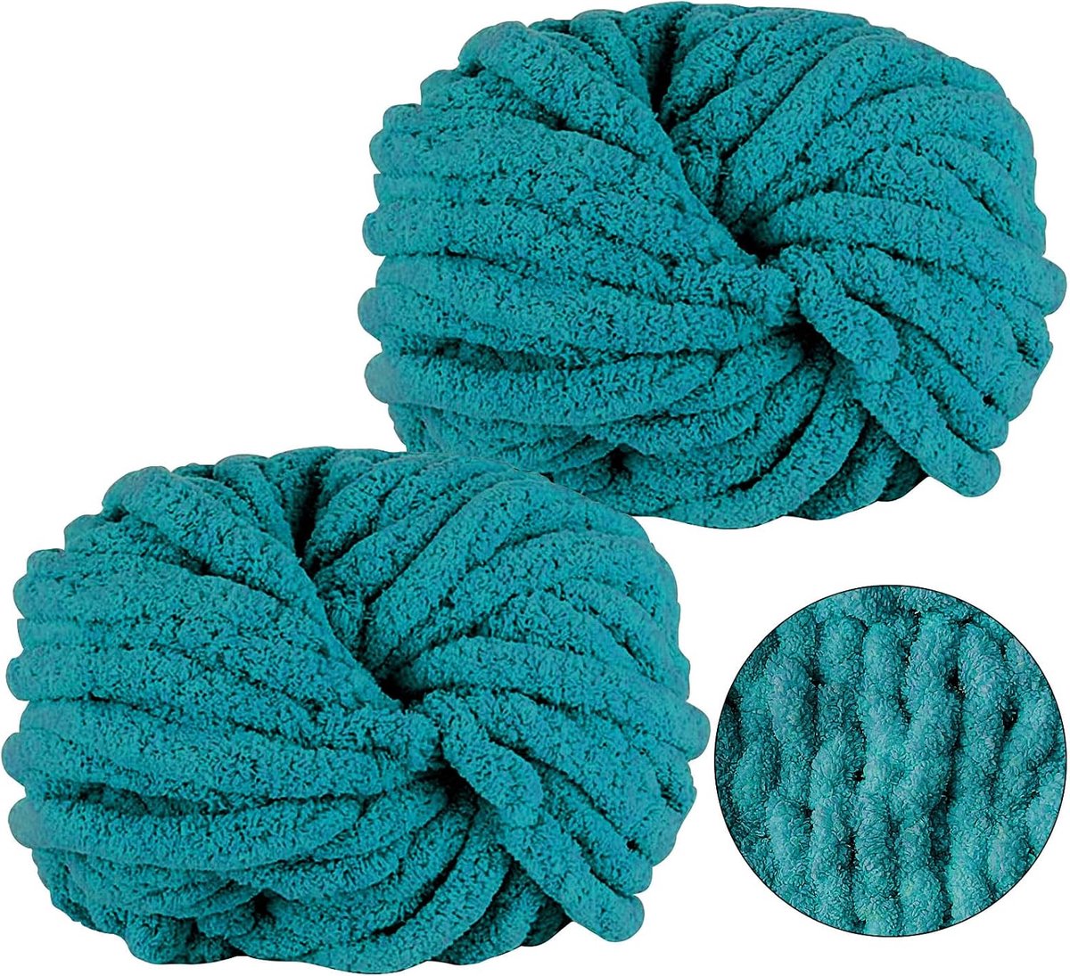 wol om te haken, 250 g x 2, Chunky Yarn wol jeansblauw, superzachte dikke wol voor handbreien, armbreien, wol, wollig, voor haken van dekens, sjaals, mutsen, sierkussens