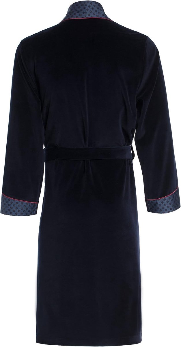 Elegante en knuffelzachte badjas (made in EU) saunamantel voor heren met elegante reverskraag en ceintuur — afbeelding 4