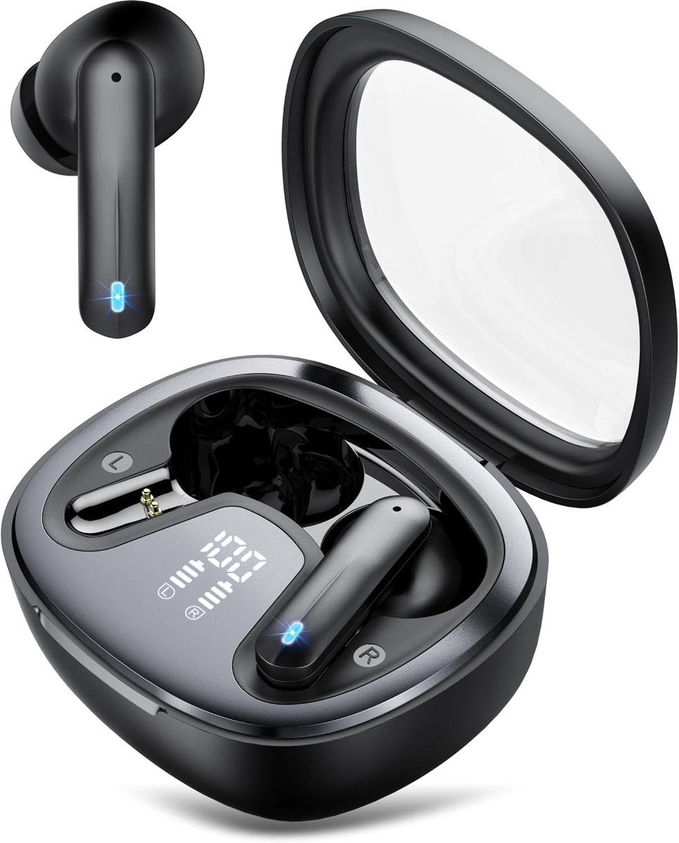 Koptelefoon vertaler in-ear hoofdtelefoon 50H IP7 oorhaak BT 5.4 stereo