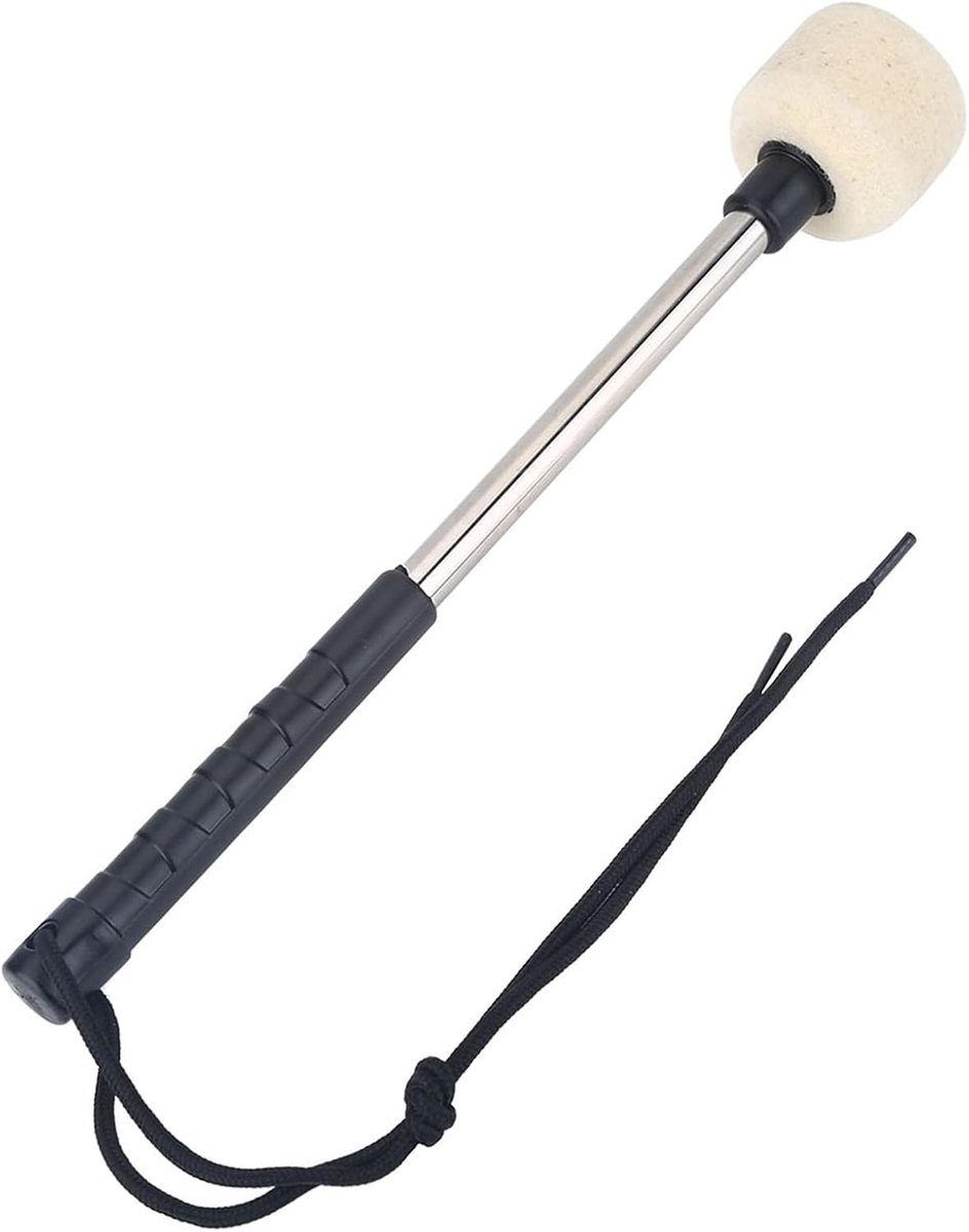 Dailygoods- Drumstokken Wolvilt Kop - Drum Mallet - Roestvrij Staal - Antislip Handgreep - Schokbestendig - Sterk en Duurzaam