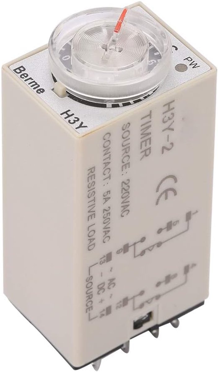 Dailygoods- Tijdrelais Digitaal Display 0-10 Seconden - Stroomonderbreker - Overspanningsbeveiliging - Kwaliteitsproduct - Industriële Toepassing - Ti