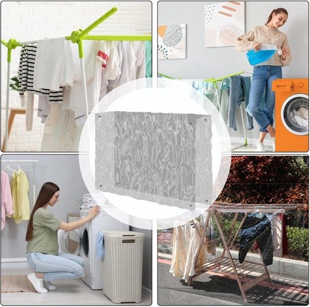 Droogrek Hoes - Kledinghoes Beschermhoes - Kleding Beschermen - Waterdicht Transparant PVC - Diverse Maten - Transparant