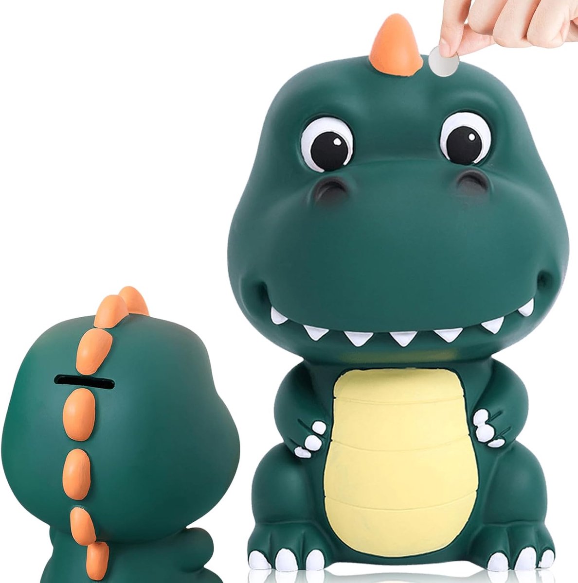 Dinosaurus spaarpot voor kinderen, geweldig cadeau-idee voor meisjes en jongens voor verjaardag, eerste schooldag en andere gelegenheden (groen)