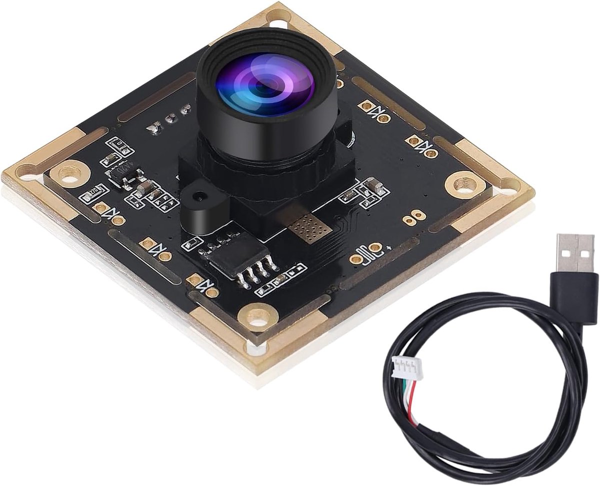 Camera Module met USB-Kabel, 1MP Camera Module met 100 Graad Geen Vervormingslens, Ingebedde Webcam Raad voor Computer, OV9732 Fotogevoelige Spaander